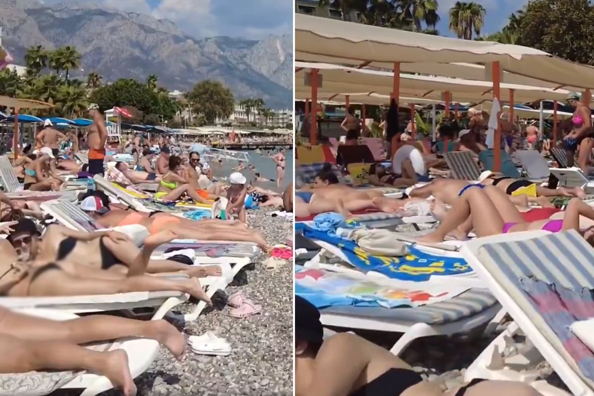 Antalya'da sıcak havayı gören Rus turistler plajlara akın etti