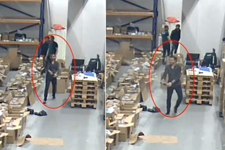 Görüntüler İstanbul Havalimanı'ndan! Vurgunu yapıp bir de şampanya patlatmışlar