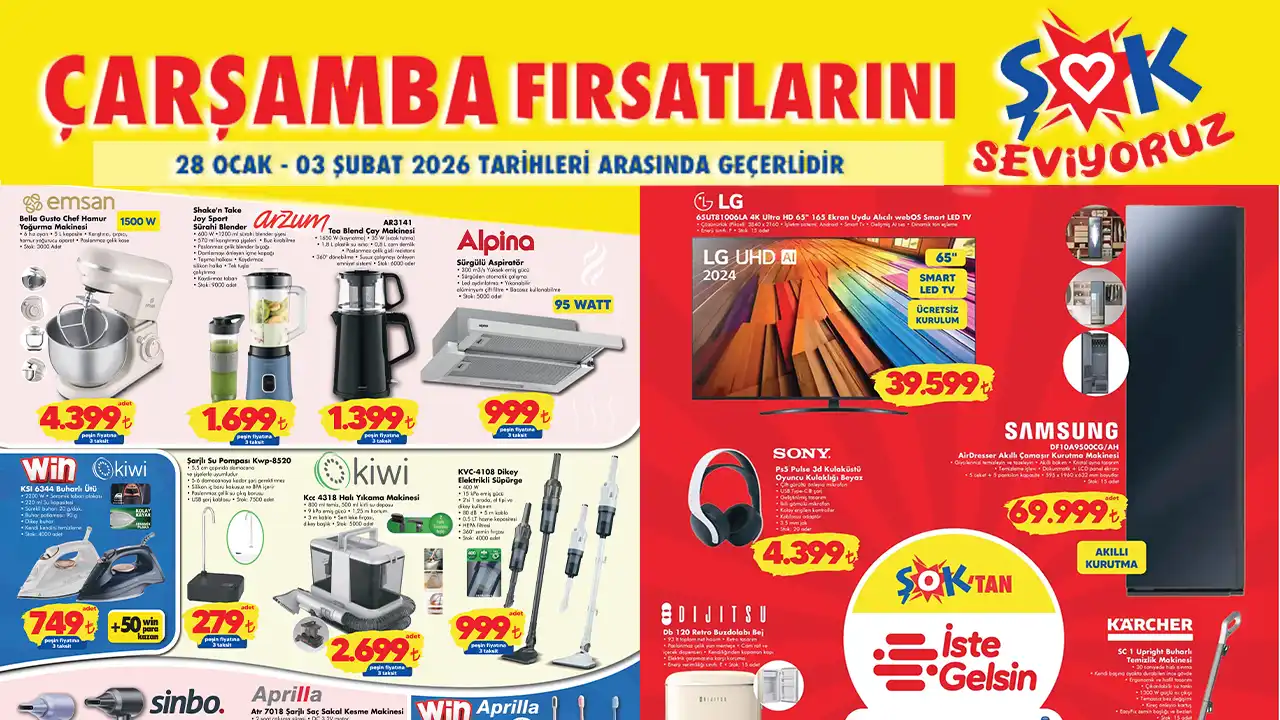 ŞOK 28 Ocak 2026 Aktüel Ürünler Kataloğu