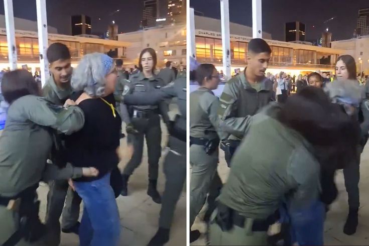 Kendi vatandaşlarına tahammülleri yok! İsrail polisinden savaş karşıtı yaşlı kadına saldırı