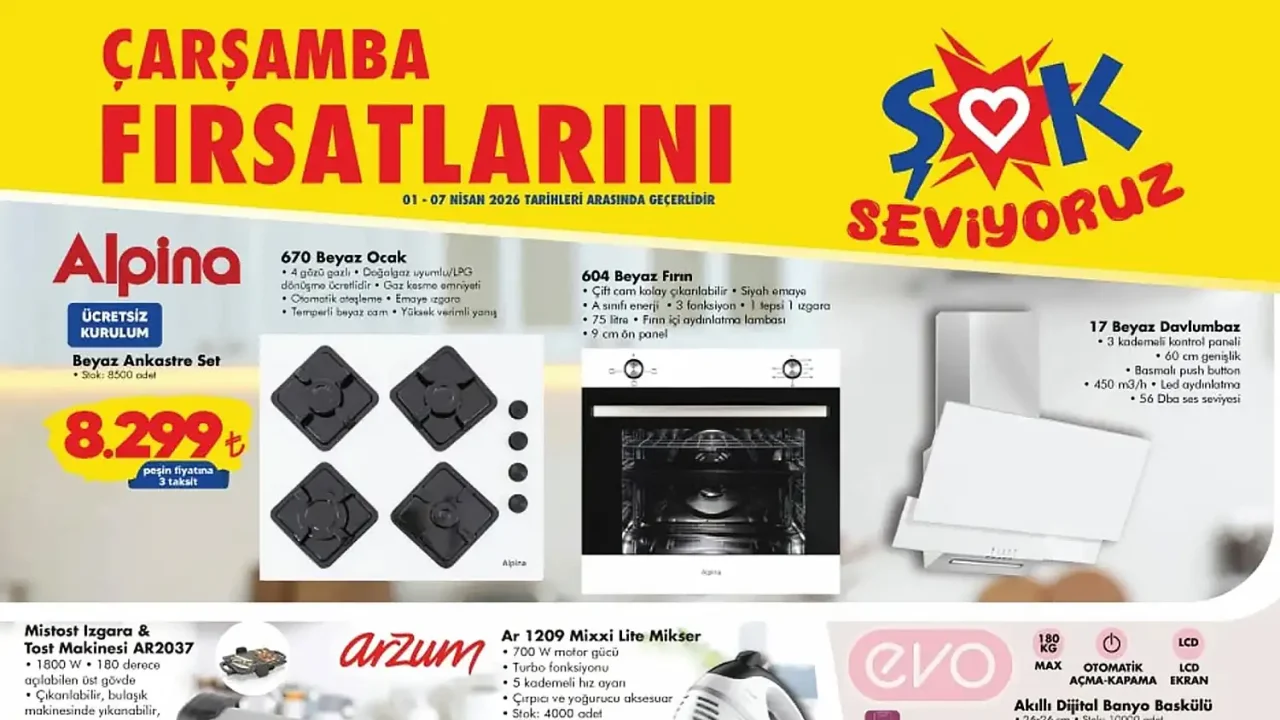 ŞOK 1 Nisan 2026 Aktüel Ürünler Kataloğu