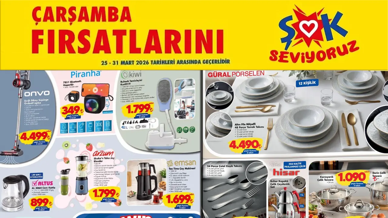 ŞOK 25 Mart 2026 Aktüel Ürünler Kataloğu