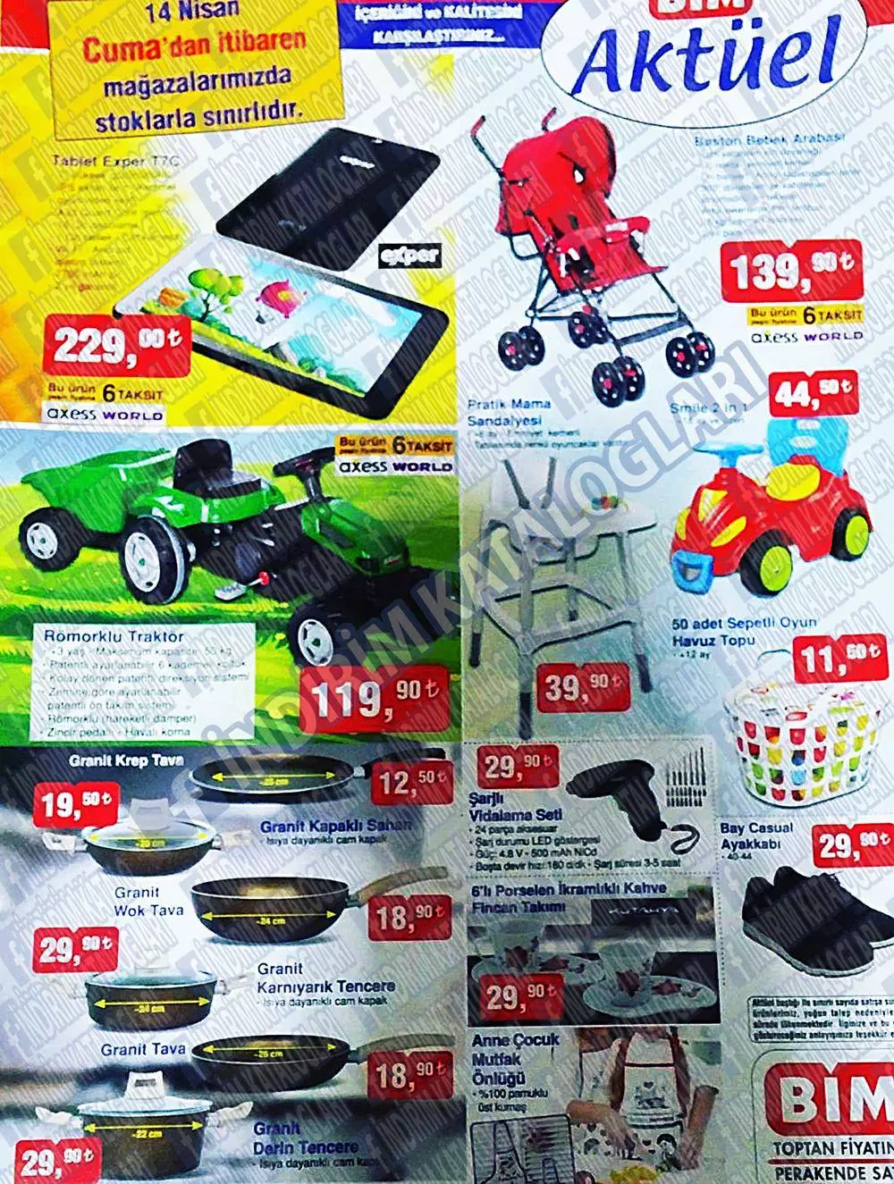 BİM 14 Nisan 2017 Aktüel Ürünler Kataloğu