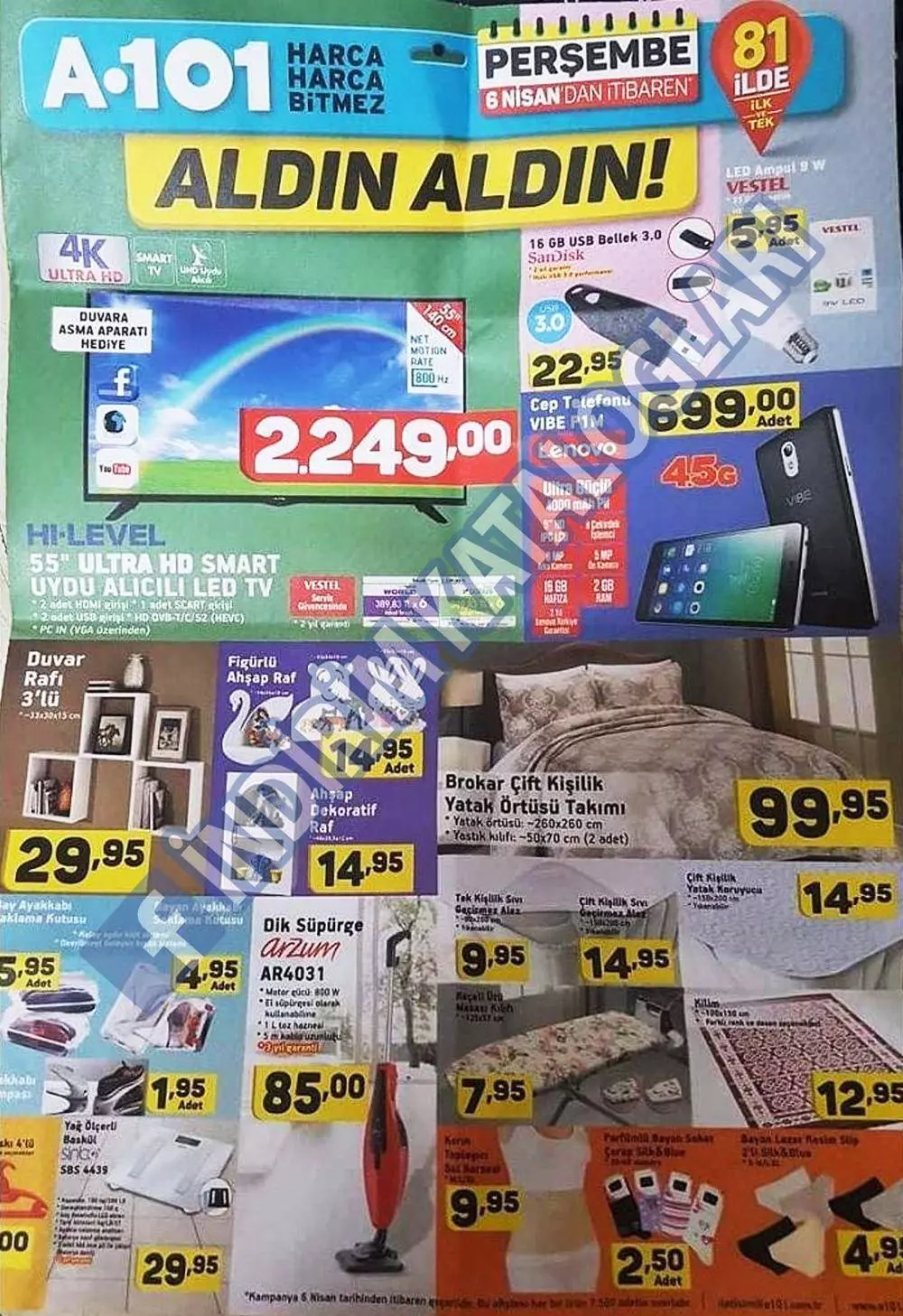 A101 6 Nisan 2017 Aktüel Ürünler Kataloğu